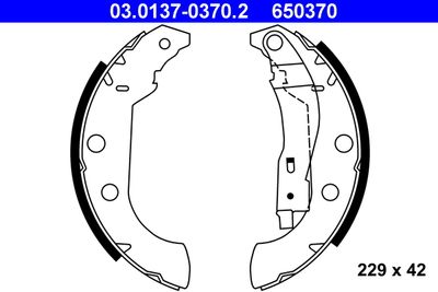 Brake Shoe Set ATE 03.0137-0370.2