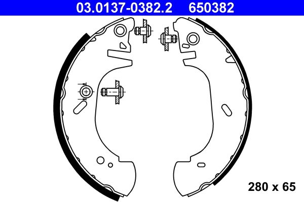 ATE 03.0137-0382.2 Brake Shoe Set