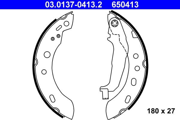 ATE 03.0137-0413.2 Brake Shoe Set