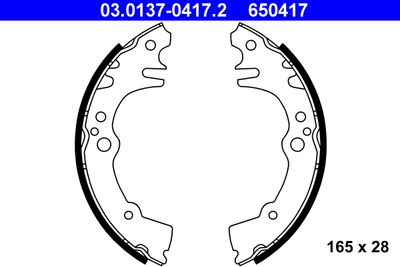 Brake Shoe Set ATE 03.0137-0417.2