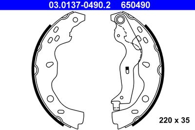 Brake Shoe Set ATE 03.0137-0490.2