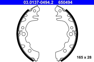 Brake Shoe Set ATE 03.0137-0494.2