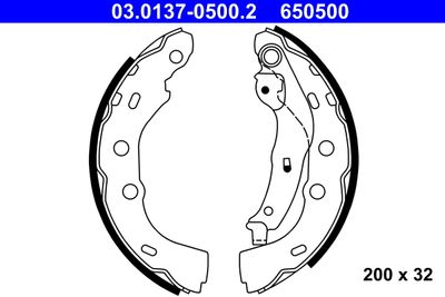 Brake Shoe Set ATE 03.0137-0500.2