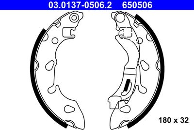 Brake Shoe Set ATE 03.0137-0506.2