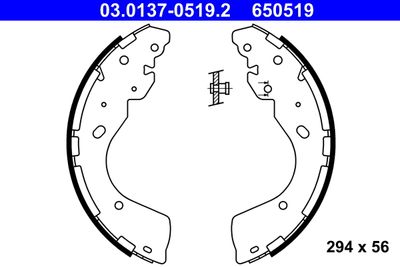 Brake Shoe Set ATE 03.0137-0519.2