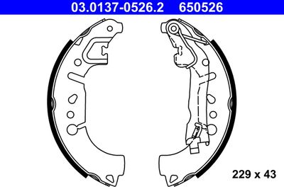 Brake Shoe Set ATE 03.0137-0526.2