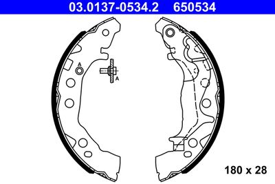 Brake Shoe Set ATE 03.0137-0534.2