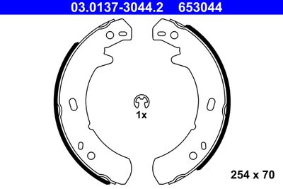 Brake Shoe Set, parking brake ATE 03.0137-3044.2