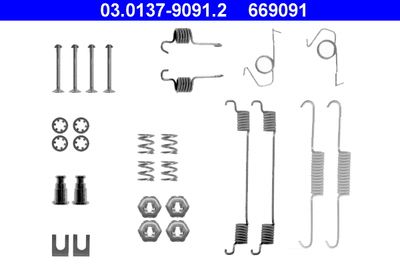 Accessory Kit, brake shoes ATE 03.0137-9091.2