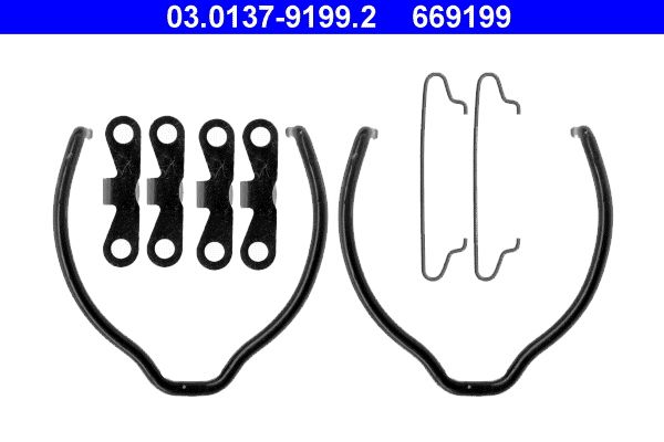ATE 03.0137-9199.2 Accessory Kit, parking brake shoes