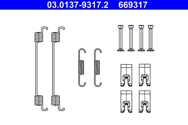 ATE 03.0137-9317.2 Accessory Kit, brake shoes