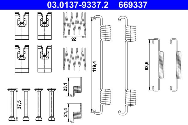 ATE 03.0137-9337.2 Accessory Kit, parking brake shoes