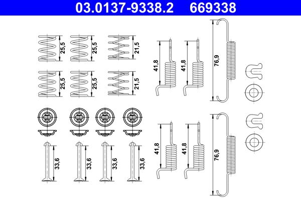 ATE 03.0137-9338.2 Accessory Kit, parking brake shoes