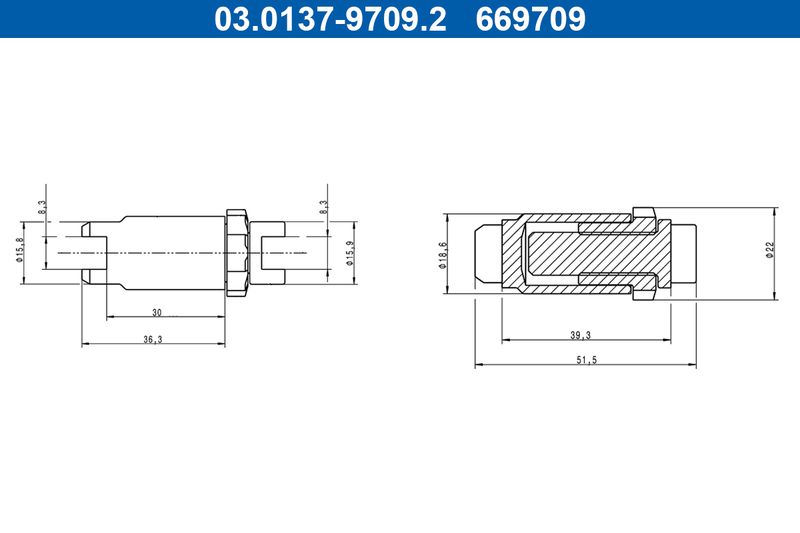 ATE 03.0137-9709.2 Accessory Kit, parking brake shoes