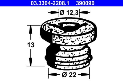 Plug, brake fluid reservoir ATE 03.3304-2208.1