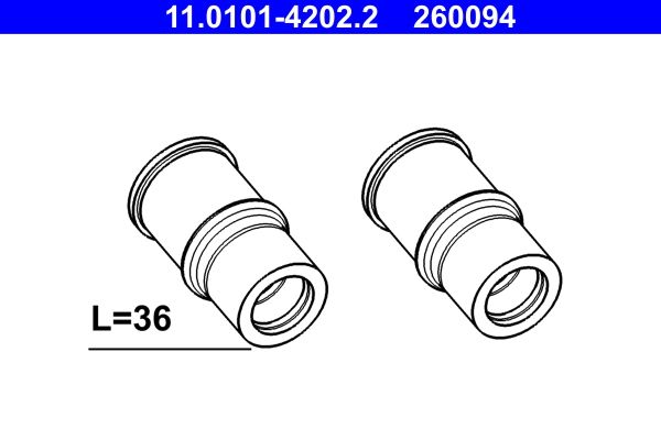 ATE 11.0101-4202.2 Guide Sleeve Kit, brake caliper