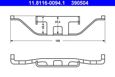 Spring, brake caliper ATE 11.8116-0094.1
