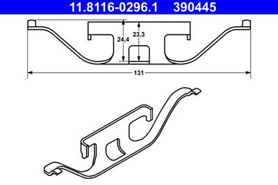 Spring, brake caliper ATE 11.8116-0296.1