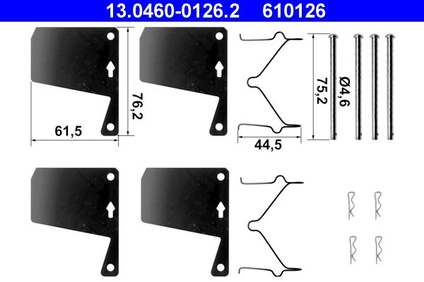ATE 13.0460-0126.2 Accessory Kit, disc brake pad