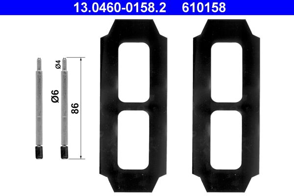 ATE 13.0460-0158.2 Accessory Kit, disc brake pad