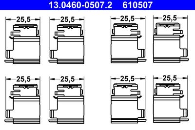Accessory Kit, disc brake pad ATE 13.0460-0507.2