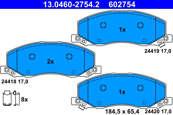 ATE 13.0460-2754.2 Brake Pad Set, disc brake
