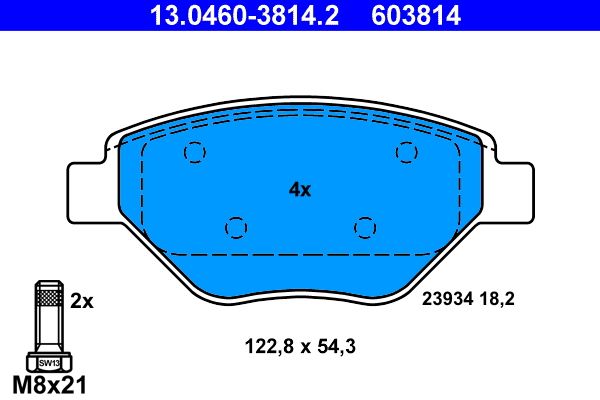 ATE 13.0460-3814.2 Brake Pad Set, disc brake