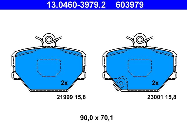 ATE 13.0460-3979.2 Brake Pad Set, disc brake