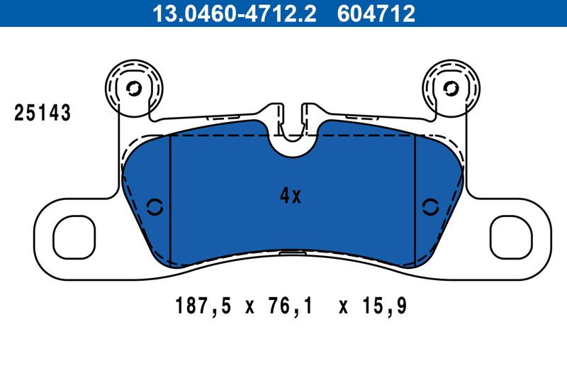 ATE 13.0460-4712.2 Brake Pad Set, disc brake