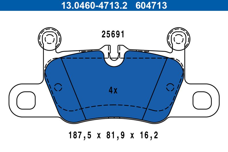 ATE 13.0460-4713.2 Brake Pad Set, disc brake