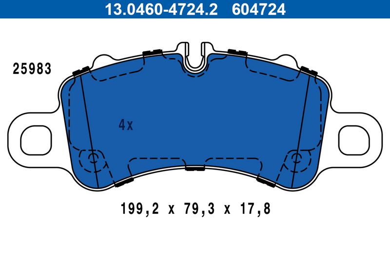 ATE 13.0460-4724.2 Brake Pad Set, disc brake