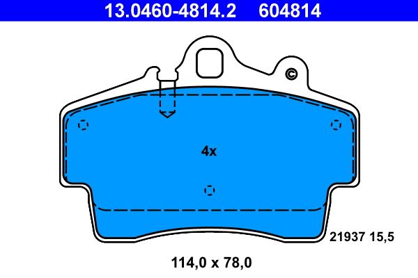 ATE 13.0460-4814.2 Brake Pad Set, disc brake