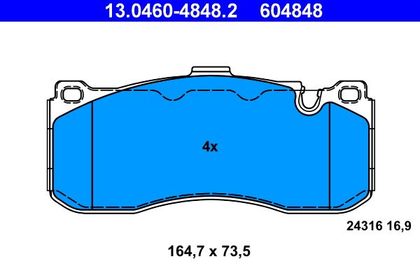 ATE 13.0460-4848.2 Brake Pad Set, disc brake