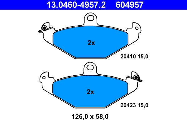 ATE 13.0460-4957.2 Brake Pad Set, disc brake