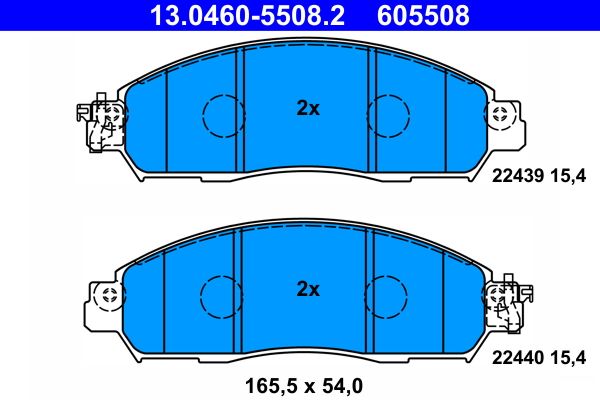 ATE 13.0460-5508.2 Brake Pad Set, disc brake