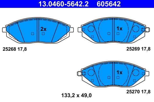 ATE 13.0460-5642.2 Brake Pad Set, disc brake