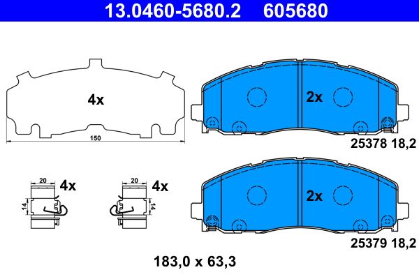 ATE 13.0460-5680.2 Brake Pad Set, disc brake