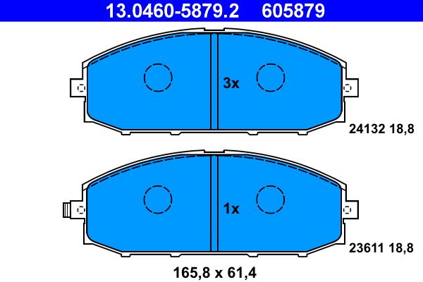 ATE 13.0460-5879.2 Brake Pad Set, disc brake