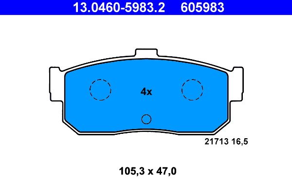 ATE 13.0460-5983.2 Brake Pad Set, disc brake
