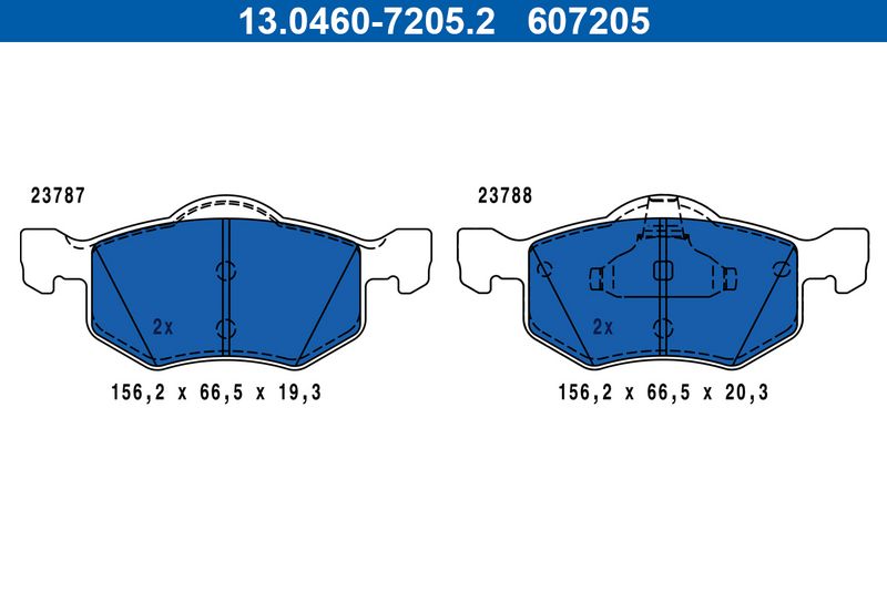 ATE 13.0460-7205.2 Brake Pad Set, disc brake