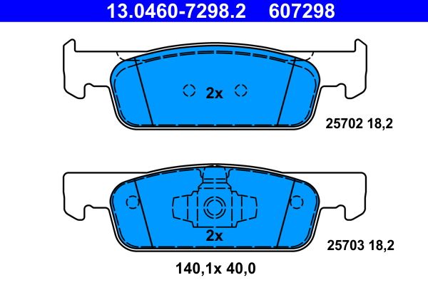 ATE 13.0460-7298.2 Brake Pad Set, disc brake