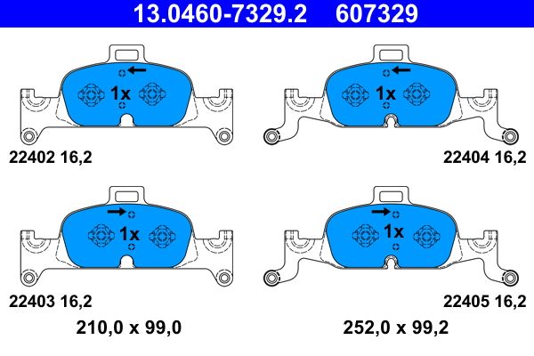 ATE 13.0460-7329.2 Brake Pad Set, disc brake