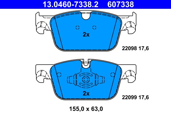 ATE 13.0460-7338.2 Brake Pad Set, disc brake