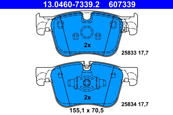 ATE 13.0460-7339.2 Brake Pad Set, disc brake
