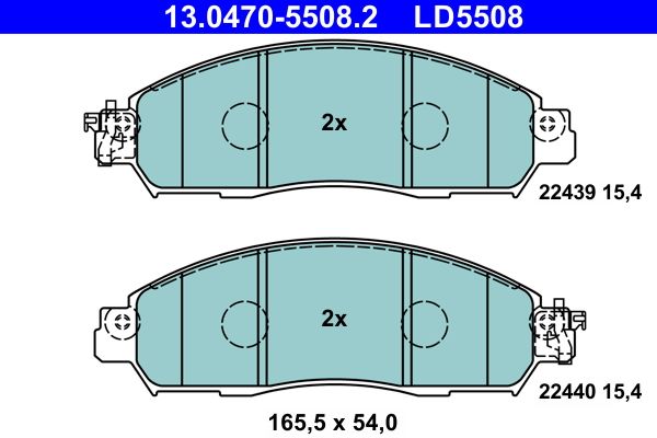 ATE 13.0470-5508.2 Brake Pad Set, disc brake