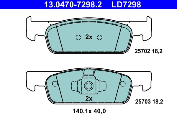 ATE 13.0470-7298.2 Brake Pad Set, disc brake