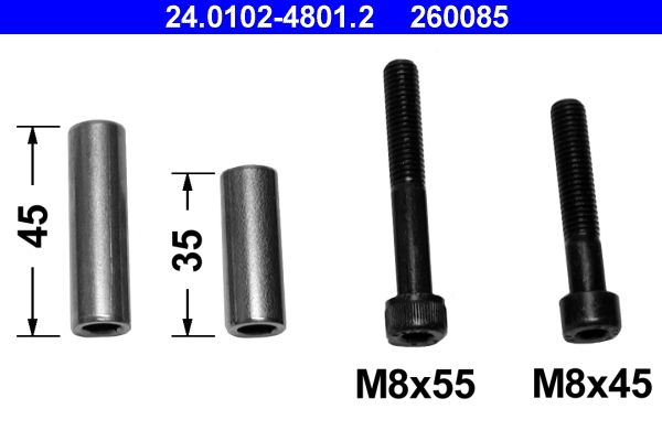 ATE 24.0102-4801.2 Guide Sleeve Kit, brake caliper