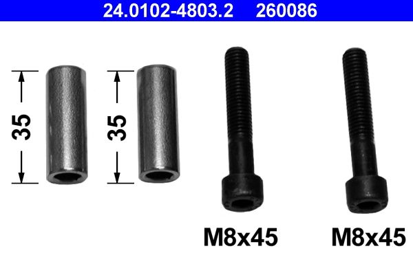 ATE 24.0102-4803.2 Guide Sleeve Kit, brake caliper