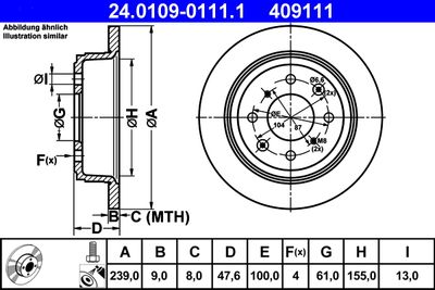 Brake Disc ATE 24.0109-0111.1