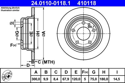 Brake Disc ATE 24.0110-0118.1